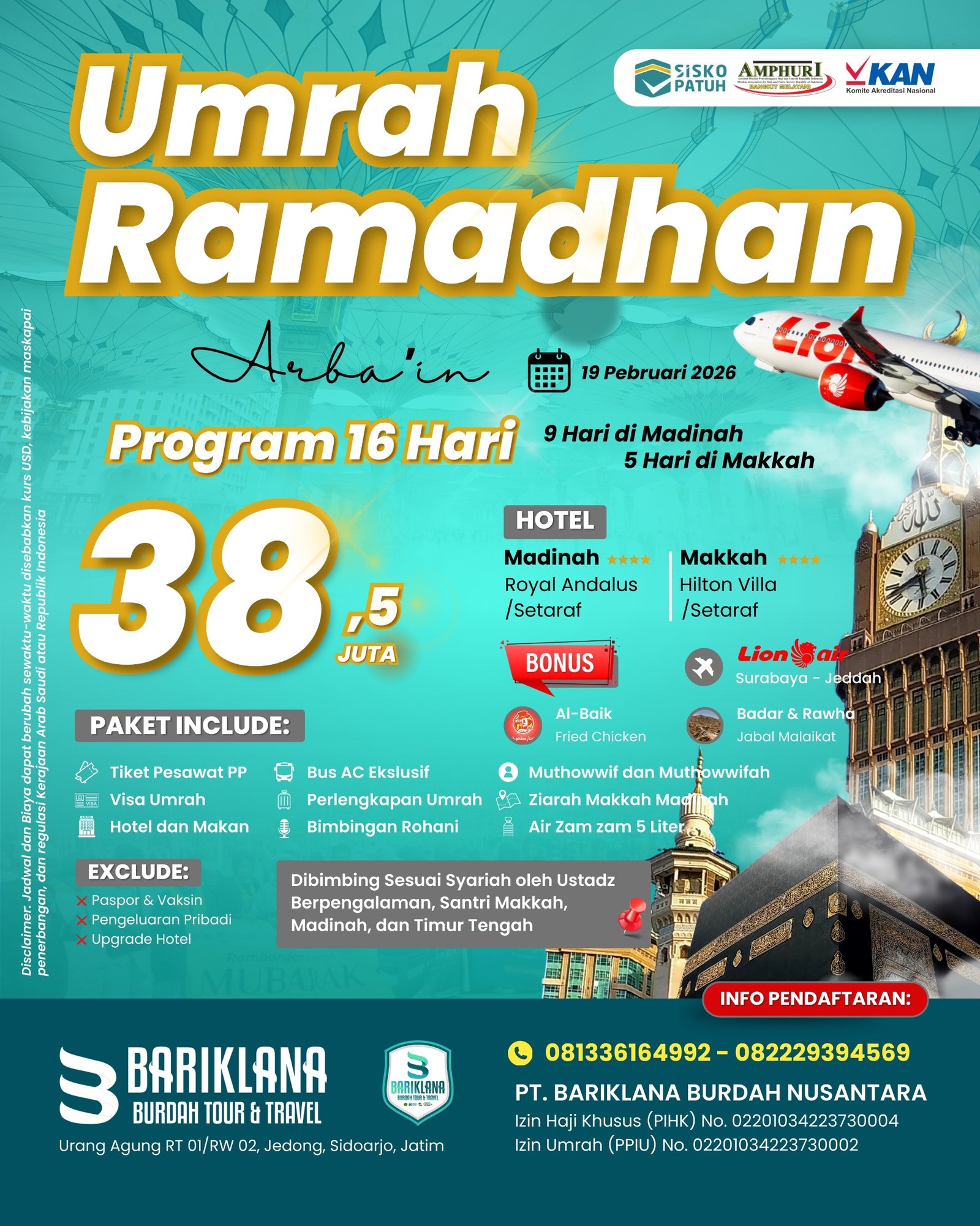 Umrah Ramadhan Program 16 Hari