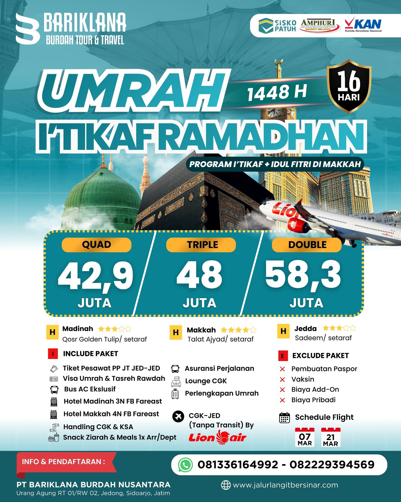 Umrah I'Tikaf Ramadhan 1448H